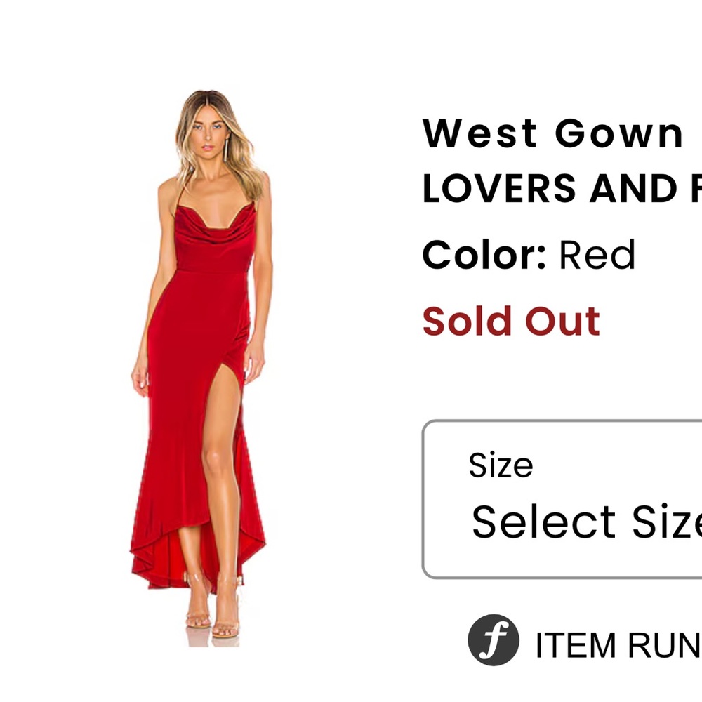 Red Revolve Lovers and Friends West Gown Backless Dress - Maxi and Silky